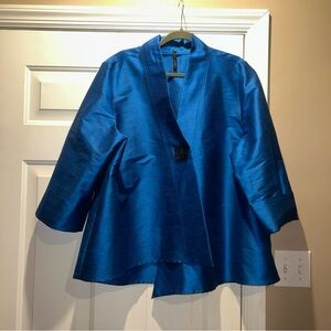 IC By Connie K Satin Like Button Asymmetrical Jacket Womens Size 1X Formal